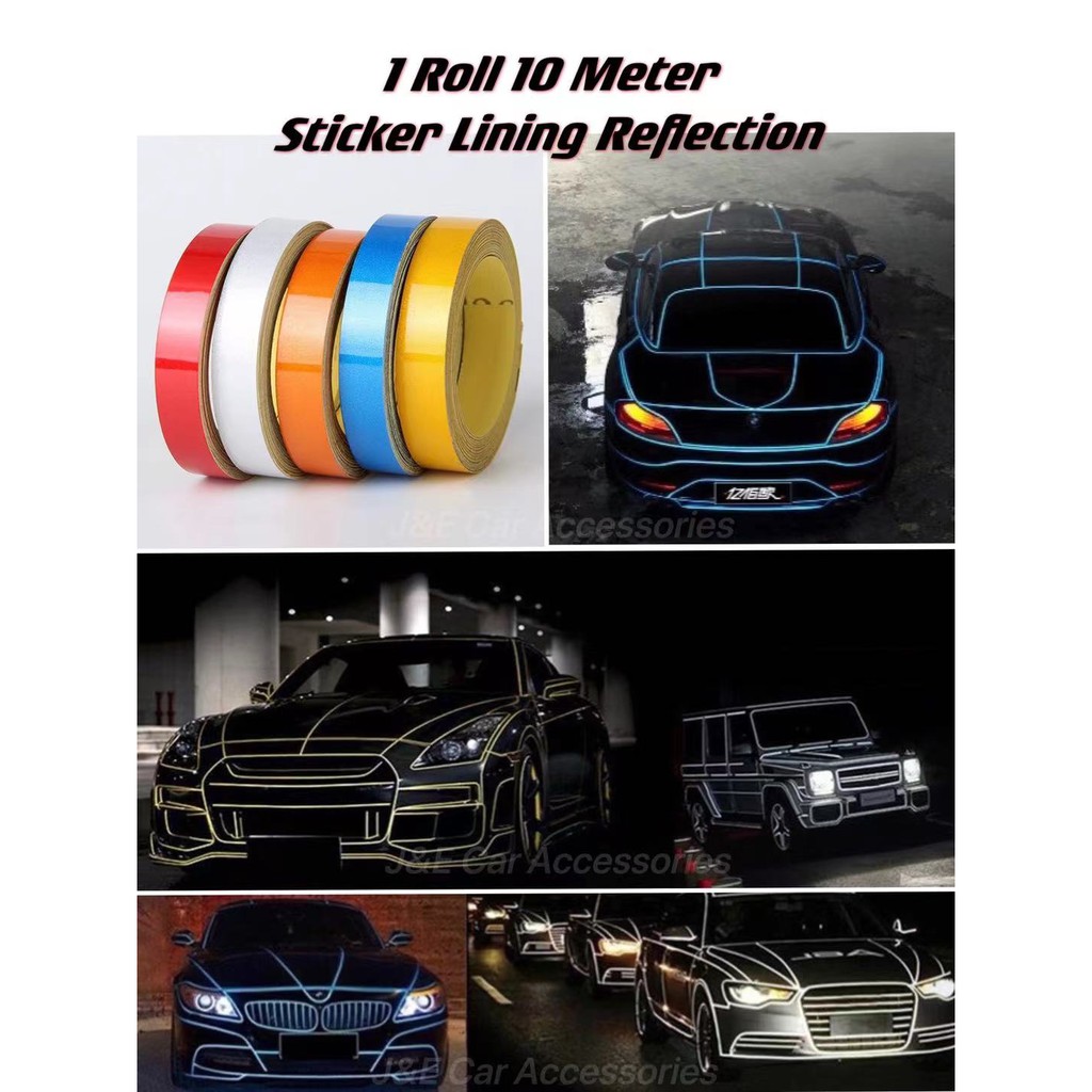 Stiker Lining Kereta Pantulan Cahaya/ Car lining reflector for Whole