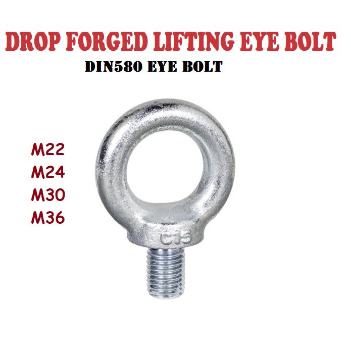 Lifting Eye Bolt Galvanized Size M20 M36 DIN 580 Shopee Malaysia