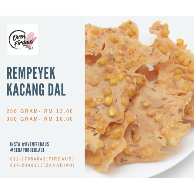 Rempeyek Kacang Dal Oven Firdaus Shopee Malaysia