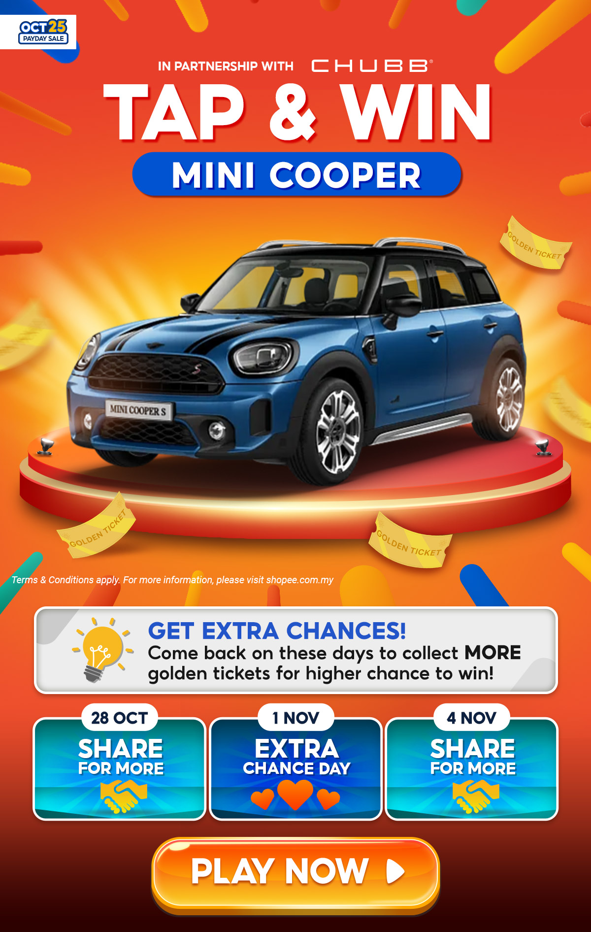 Shopee 11.11 Tap untuk Menang Mini Cooper