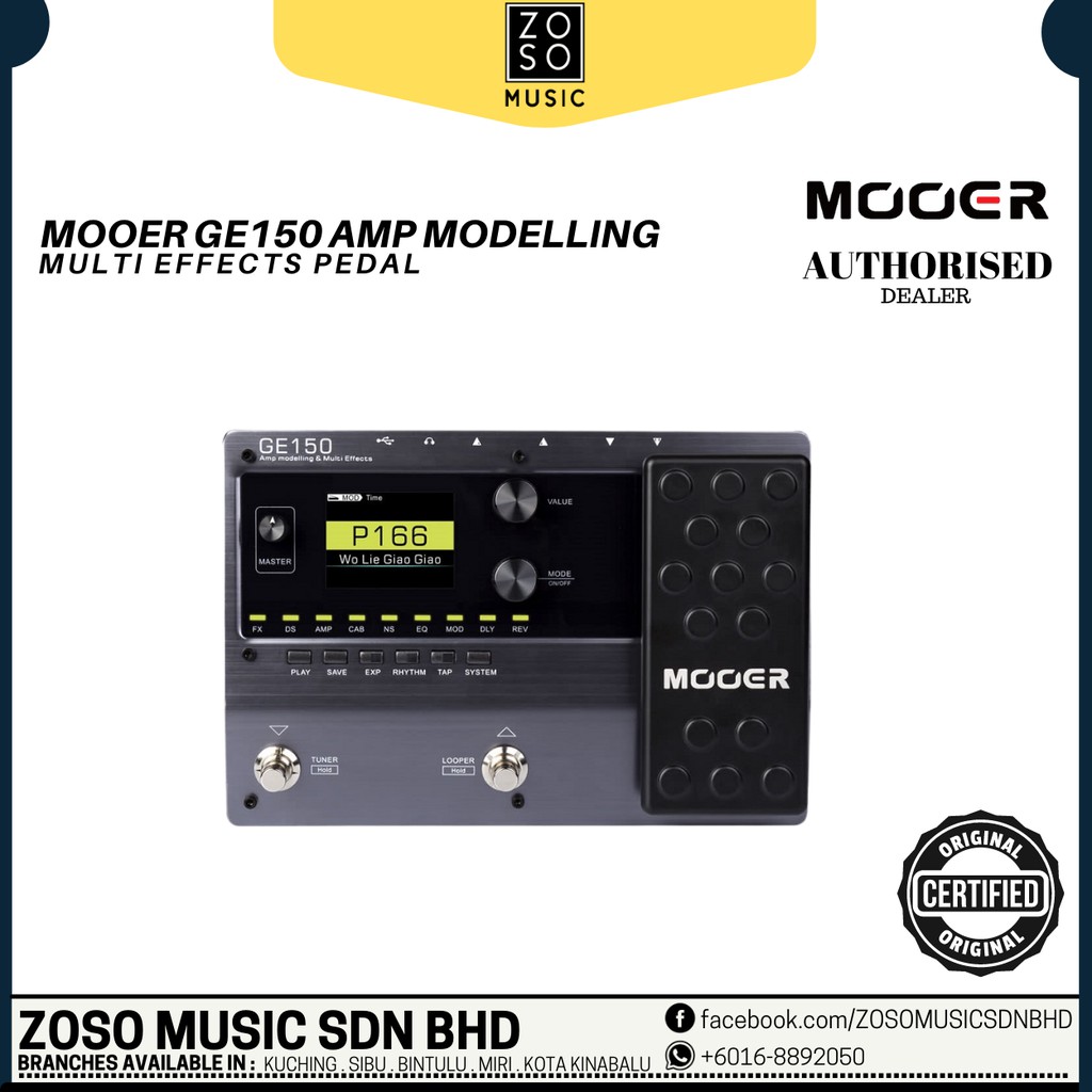 MOOER GE150 AMP MODELLING & GUITAR MULTI EFFECT PROCESSOR (MOOER GE150