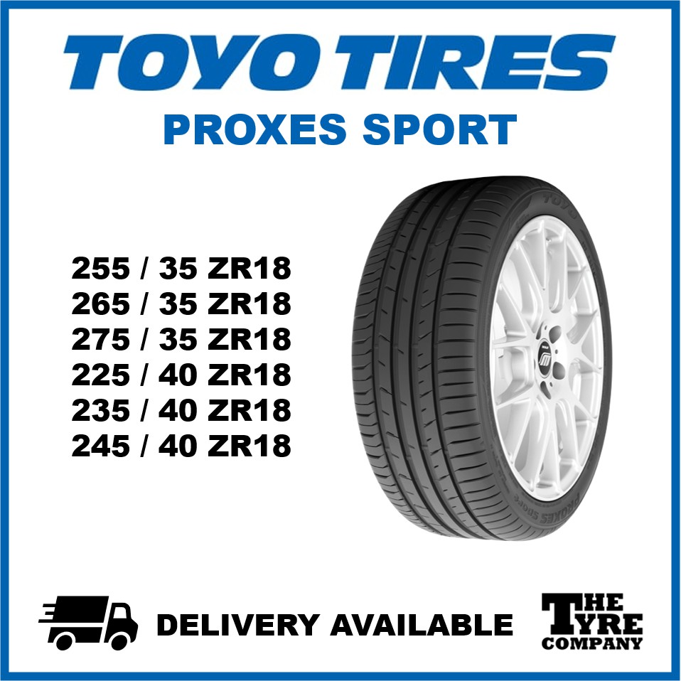 TOYO PROXES SPORT 255/35/18, 265/35/18, 275/35/18, 225/40/18, 235/40
