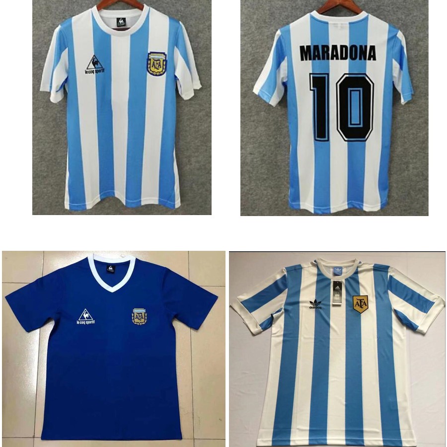 #10 Diego Maradona 1986 Football Jersey Argentina Vintage Soccer Fußball Trikot 