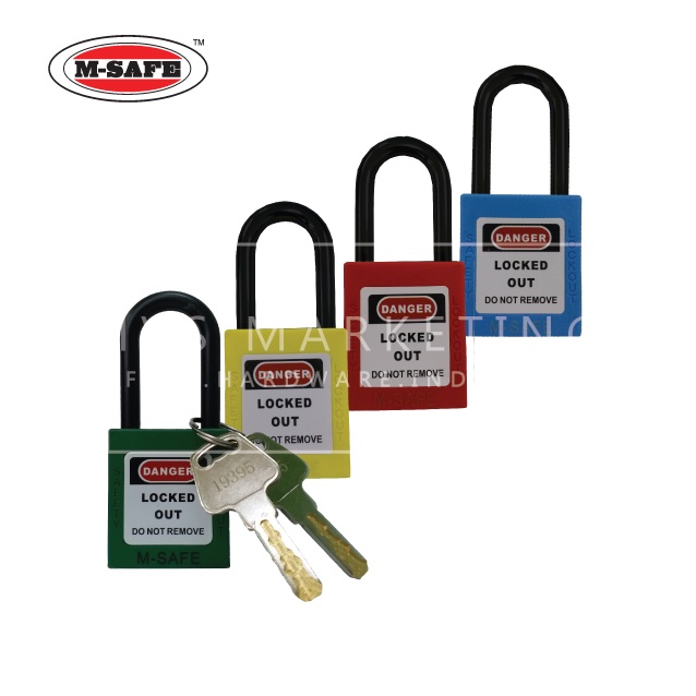 M-SAFE SAFETY PADLOCK NYLON SHACKLE 1- 1/2