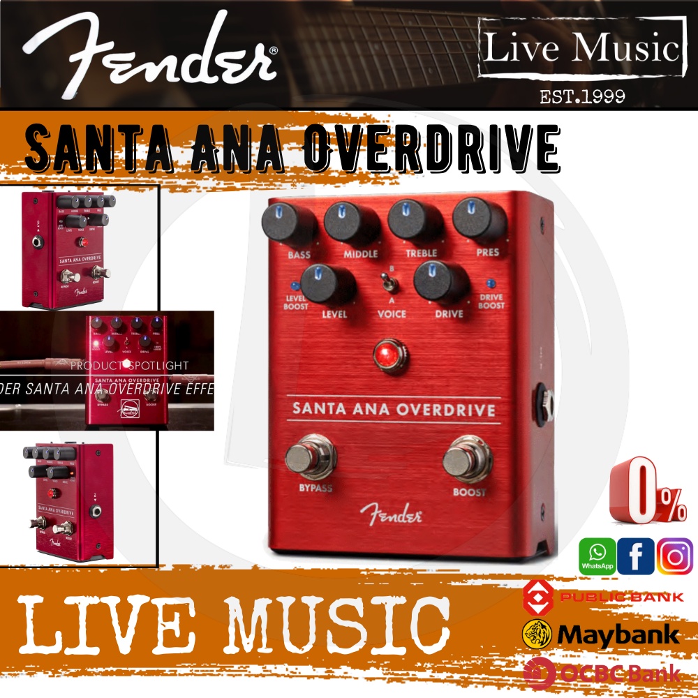 Fender Santa Ana Overdrive Pedal Guitar Effect