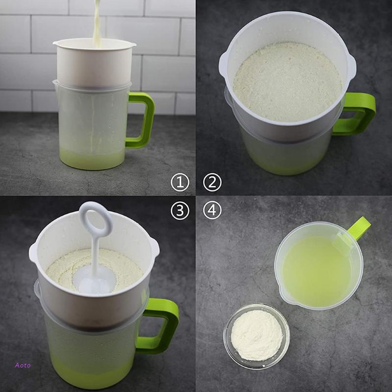 AOTO Yogurt Strainer Maker Soy Milk Juice Tea Filter Nut 5 Pcs Kitchen Durable Home