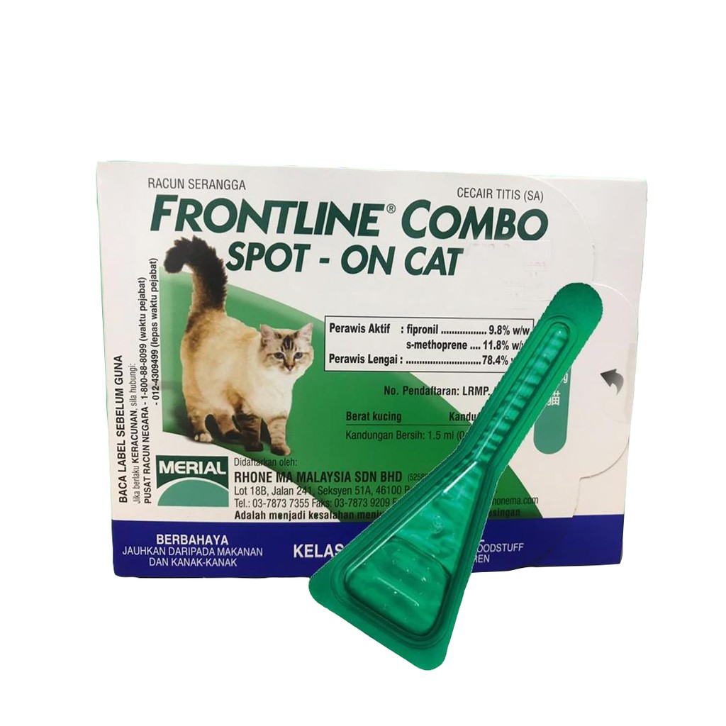 Frontline Combo Spot On Cat treatment fleas ticks biting lice parasites