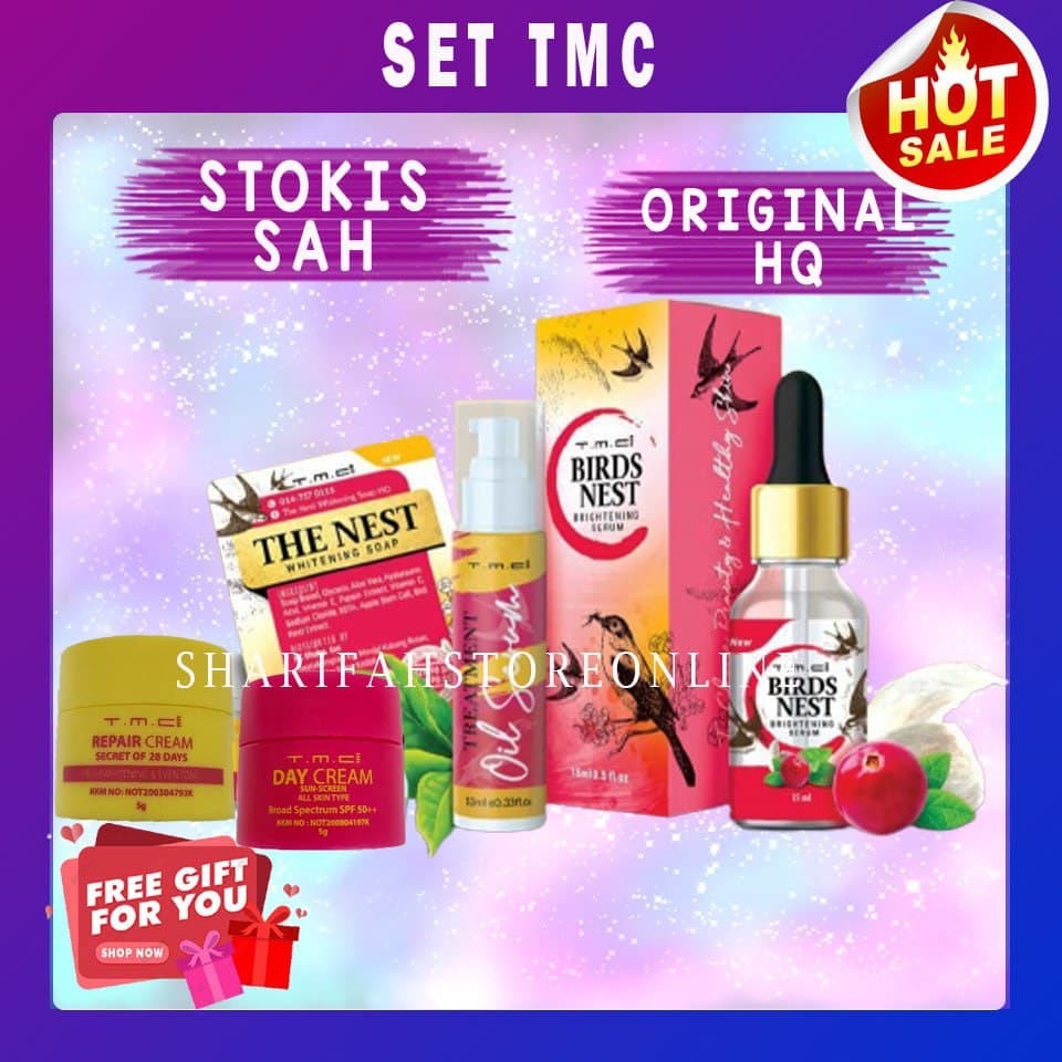 Original HQ TMC Set Muka 5in1 Harga Promosi TMC 5 in 1 Cream Repair Skincare tmc repair cream skincare sets