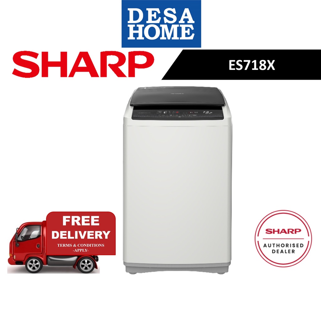 [FREE DELIVERY WITHIN KL] Sharp ES718X Fully Auto Washing Machine Washer (7kg)