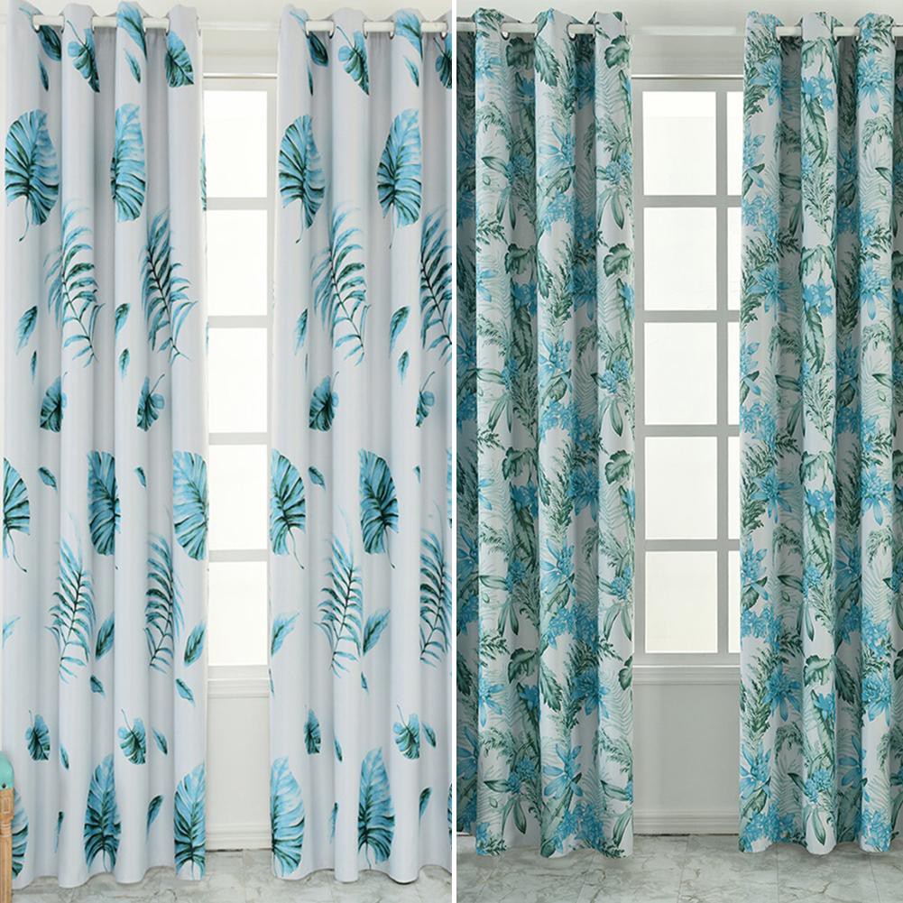 Blackout Curtains Tropical Print Living Room Bedroom Windows