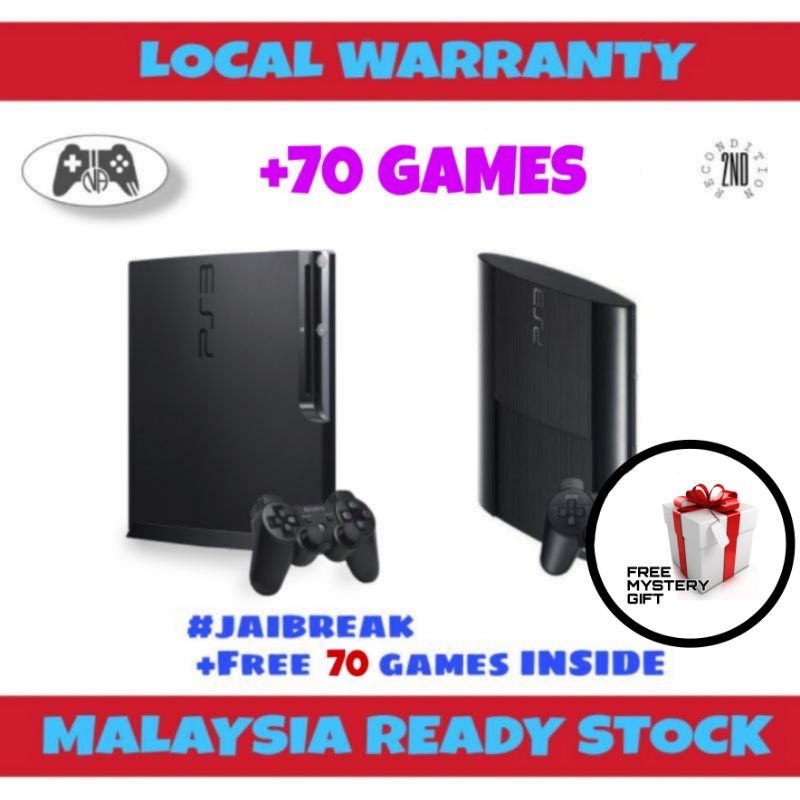 bod Maand blouse Ps3 SONY PLAYSTATION 3 JAILBREAK PS3 😍500gb/1tb🤯 (50+- games) Latest game  available | Shopee Malaysia