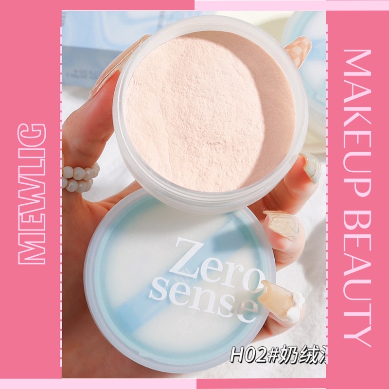 Xixi powder with green shell, oil-controlling, matte color, locks makeup layer, non-sticky, waterproof for skin, box with foam and Mewlig