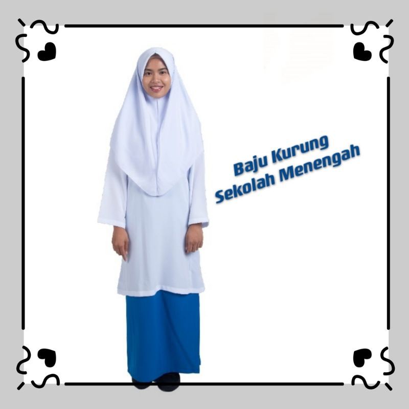 baju sekolah saiz besar