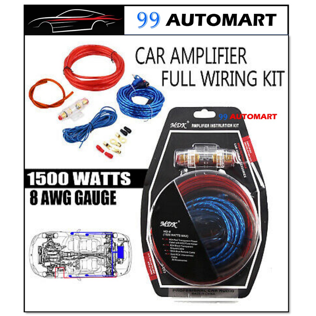 8 gauge subwoofer wire kit