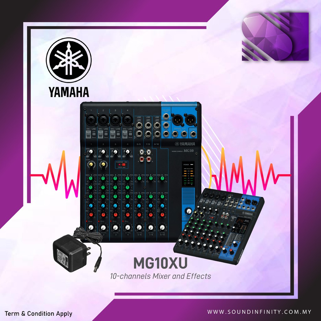 Yamaha Mg10xu 10 Channel Mixer And Effects Mg 10xu Shopee Malaysia