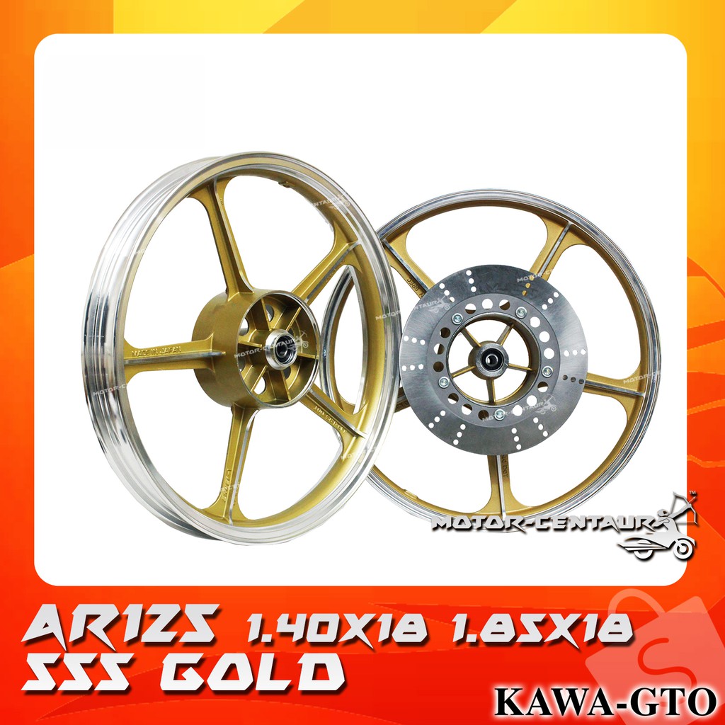 Rim Motosikal Kawa Gto Sport Rims Ar125 1 60x18 Disc F 1 85x18 Drum R Gto Gold Shopee Malaysia