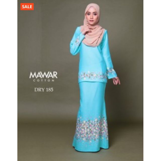 Baju Kurung Dariyya Saiz L Warna Biru Muda Shopee Malaysia