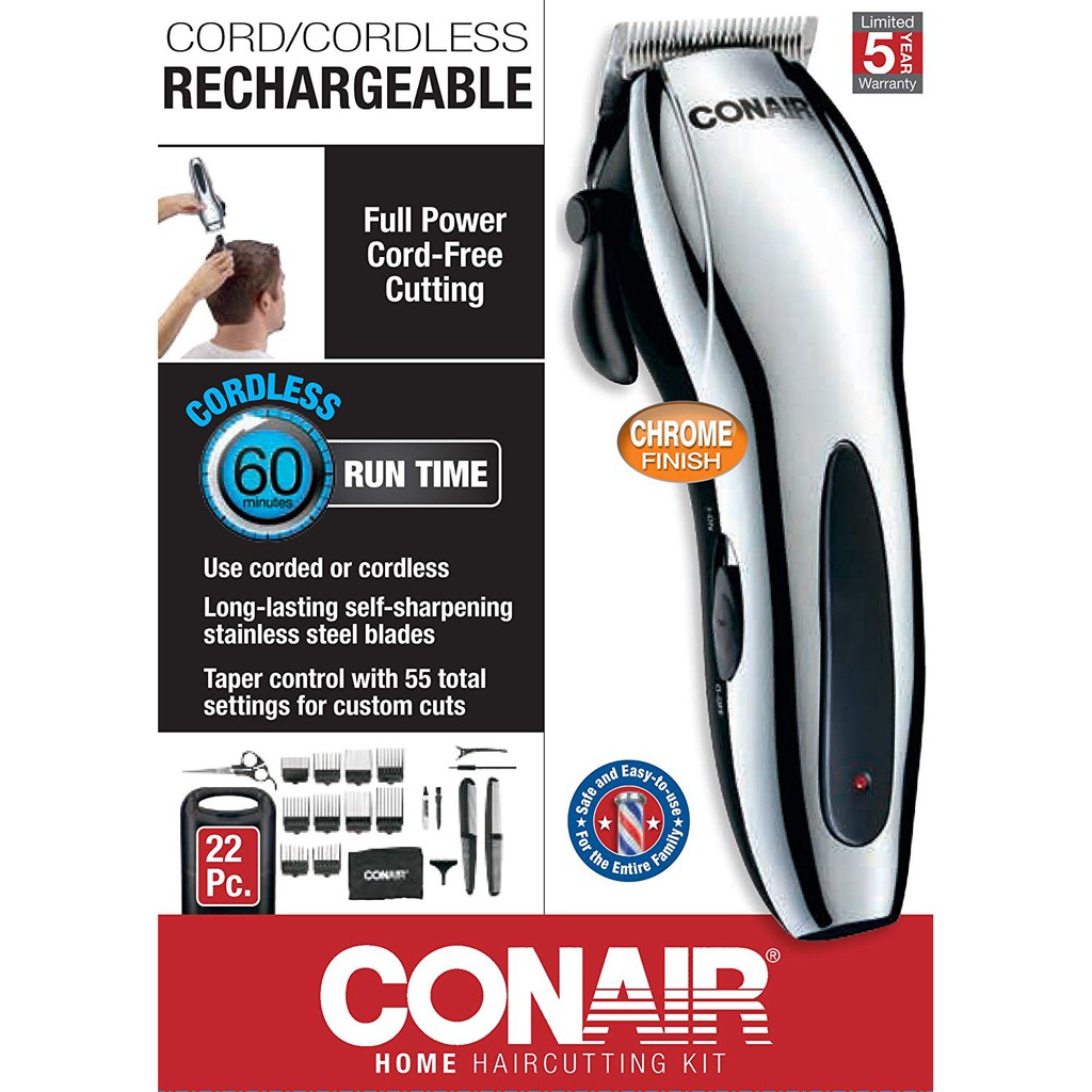 conair chrome home haircutting kit