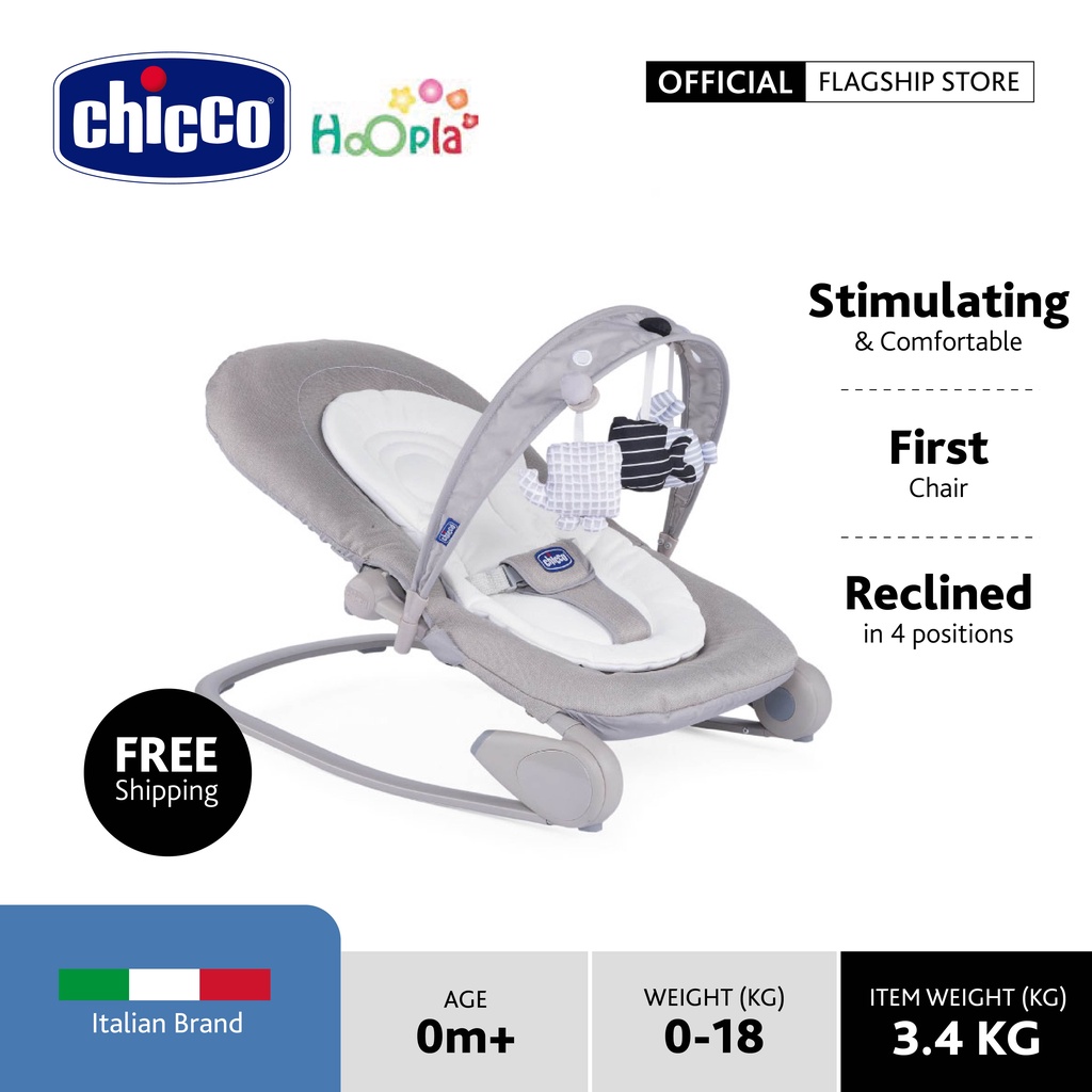 Chicco Hoopla Baby Bouncer Moon Grey PGMall
