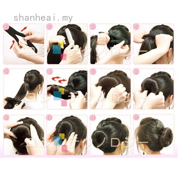 Shanheai Magic Sponge Hair Styling Bun Maker Twist Curler Tool