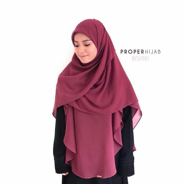 READY STOCK KHIMAR LE DARL PROPER HIJAB KHIMAR 2 LAYER 