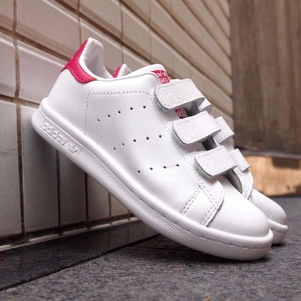 stan smith white bold pink