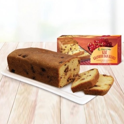 Baker's Cottage HALAL Kek Buah-Buahan Rich Fruit Cake Black Forest Fruit Kek Kranberi dan Kismis Cranberries Raisins