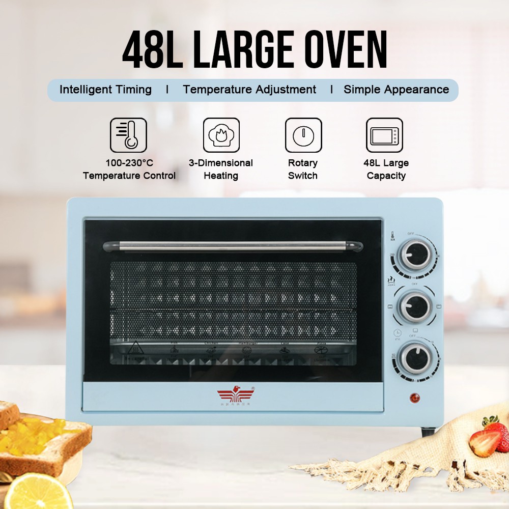 Ready Stock 48L Electric Oven Large Capacity Big Size Electric Toaster Oven Breakfast Machine