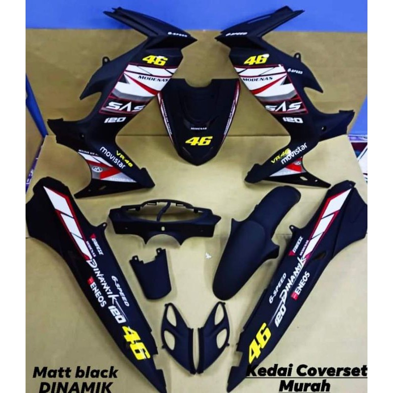 Coverset Motor Modenas Dinamik Matt Black Shopee Malaysia