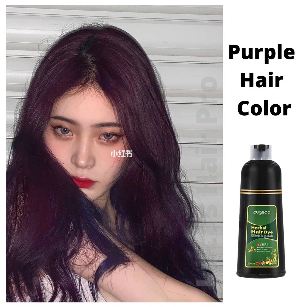 Augeas Herbal 3IN1 Hair Dye Shampoo - 500ml Ready Stock 100% Original |  Shopee Malaysia