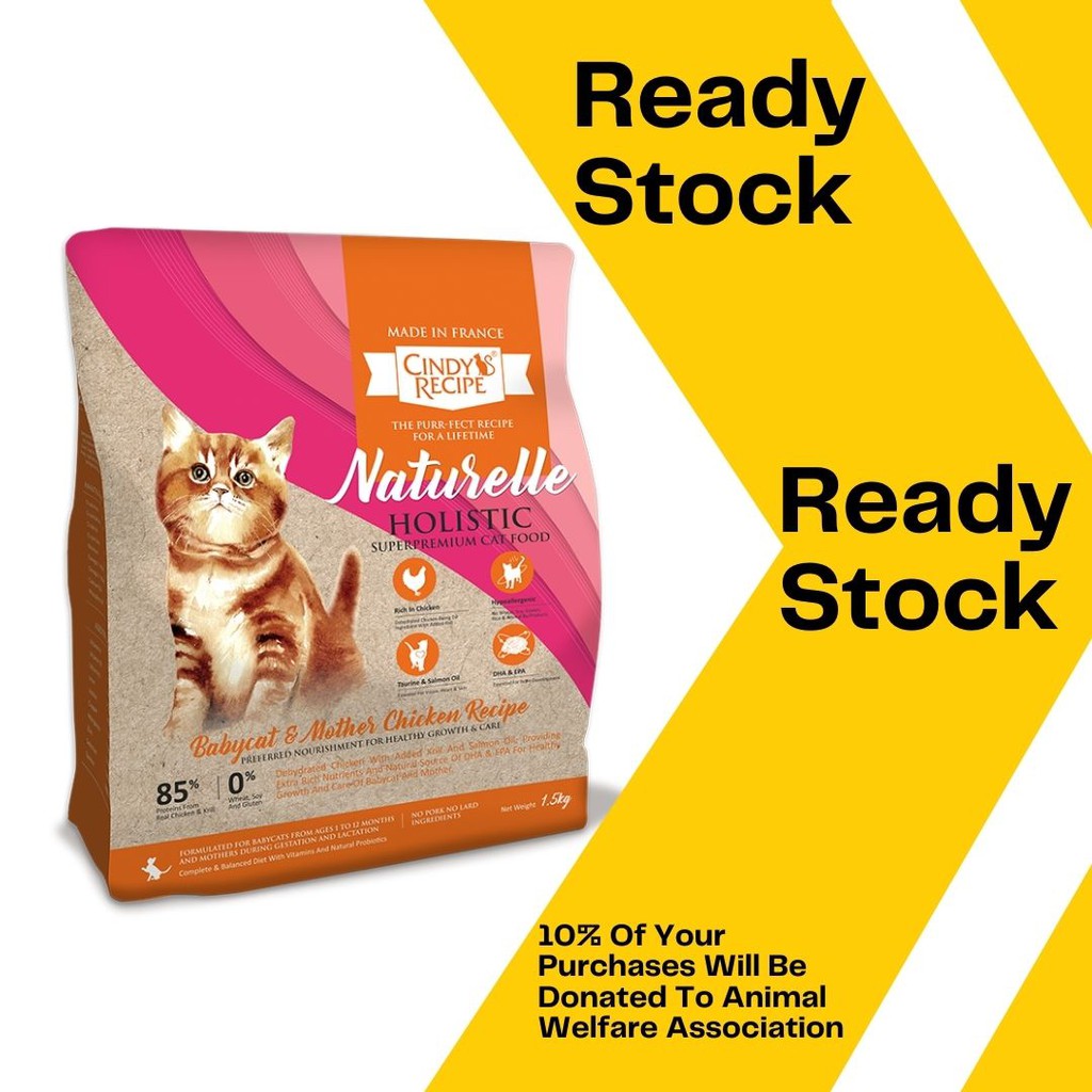 CINDY RECIPE Naturelle Grain Free Superpremium Cat Food 7kg Chicken ...