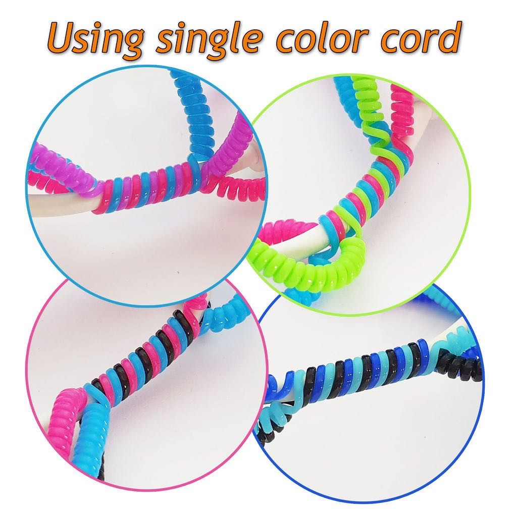 Vz Colourful Diy Cable Wrapper For Phone Cable Earphone Shopee Malaysia