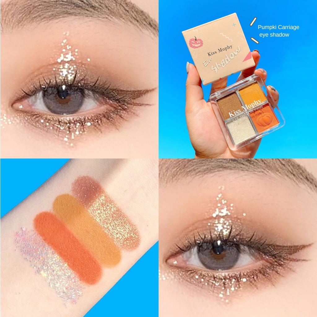 Multi Have Pumpkin eyeshadow palette does not take off makeup matte pearlescent daily waterproof student Quality - Image 5