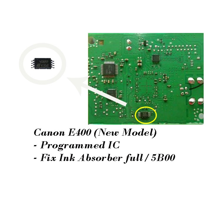 Canon E400 Eeprom Ic To Reset Ink Absorber Full 5b00 Error 2pcs Shopee Malaysia