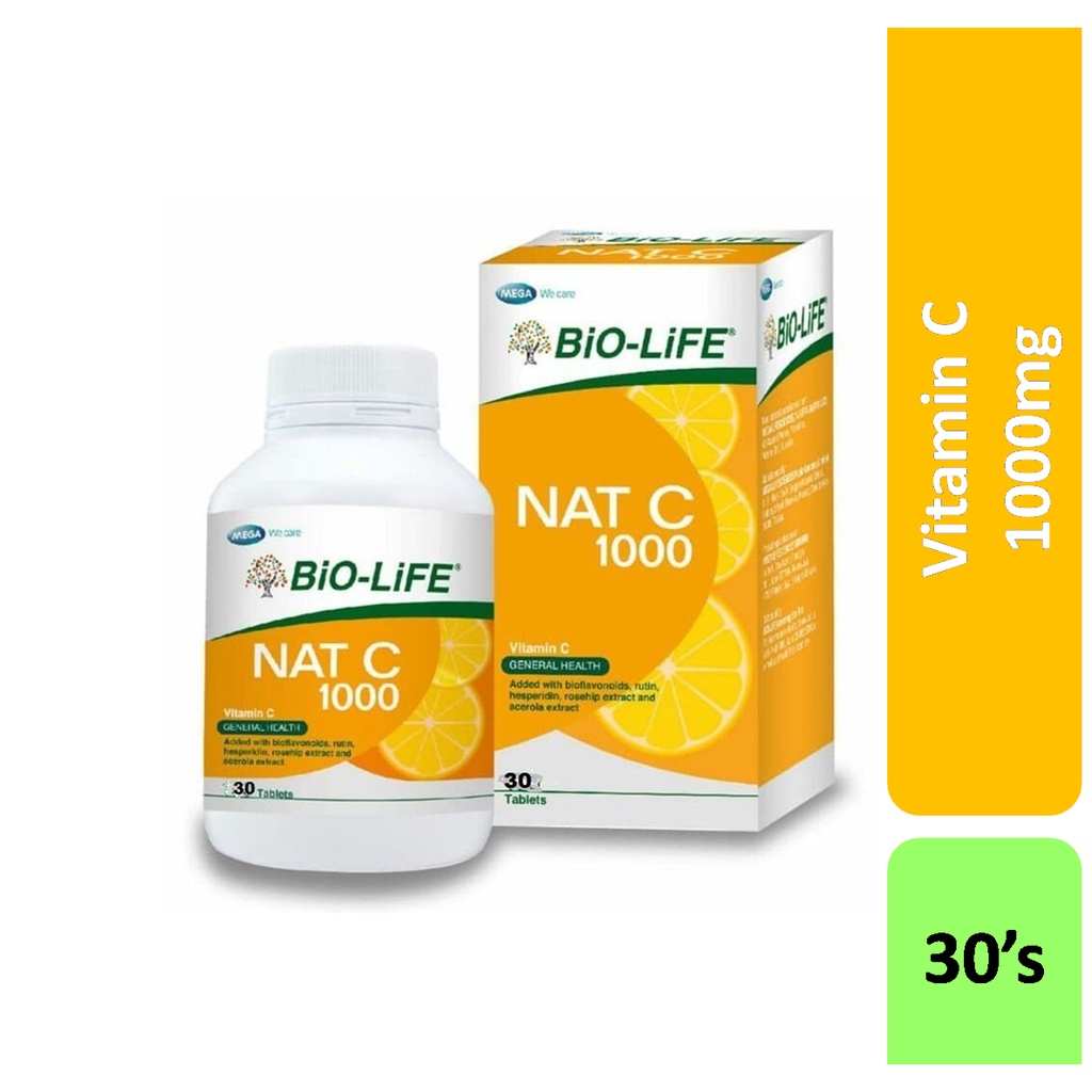 Bio-Life Mega Nat C 1000mg 30 tablets | Shopee Malaysia