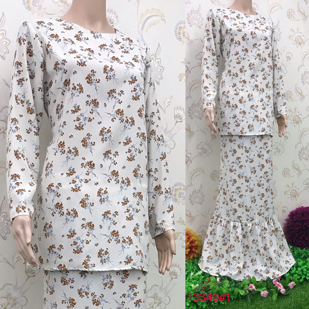 baju kurung floral