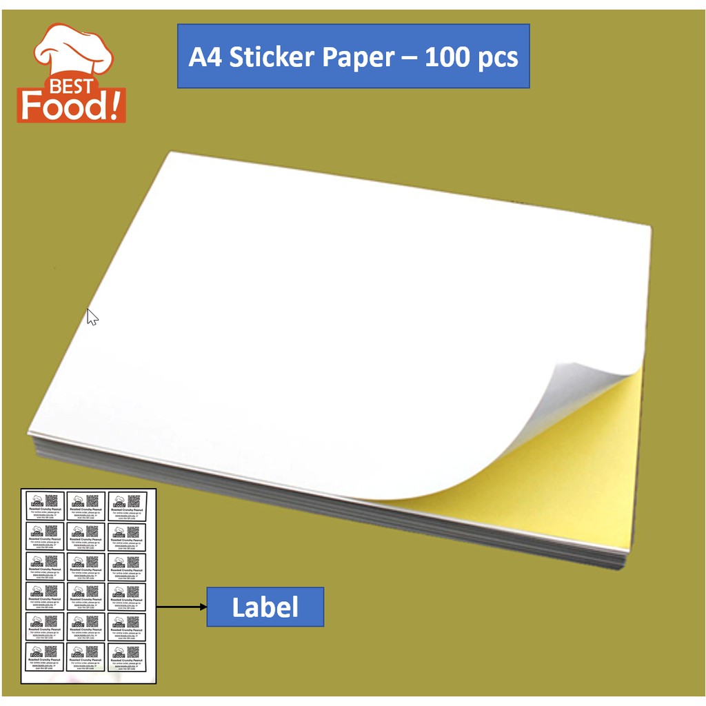 Sticker / Label Paper (Kertas Pelekat) - 100 pcs |