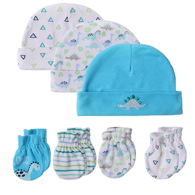 newborn baby boy hat and gloves