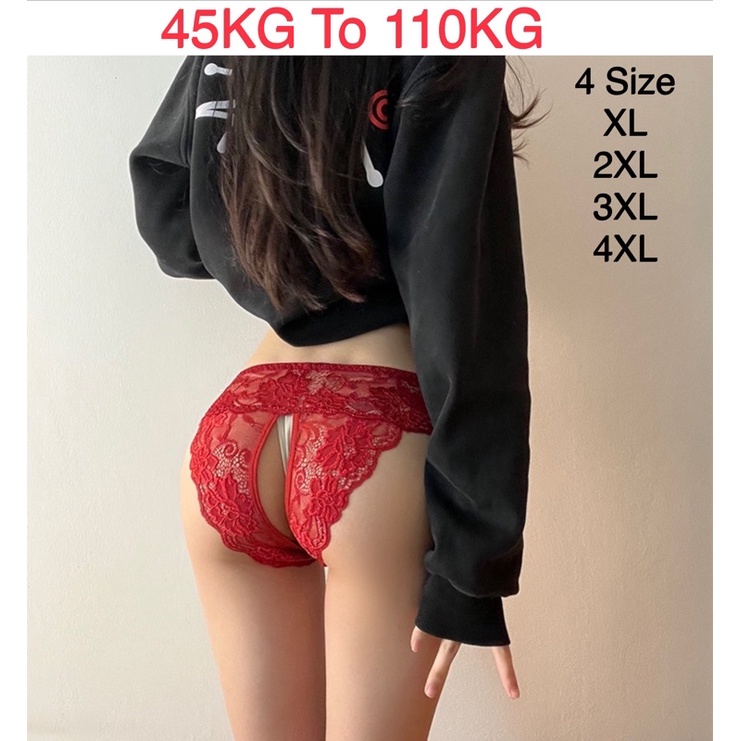 ❤Plus Size Sexy Lace Underwear ❤Woman G string Open Crotch Transparent Thong Sexy Panties Seluar Dalam Seksi ScHP31 Shopee Malaysia