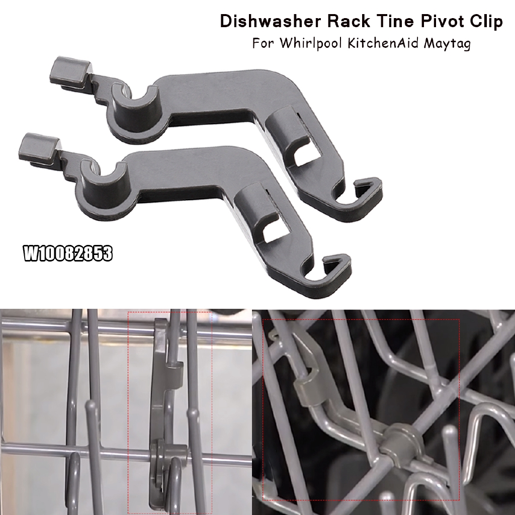 2x Dishwasher Rack Tine Pivot Clip For Whirlpool Kitchenaid Maytag W10082853 Shopee Malaysia