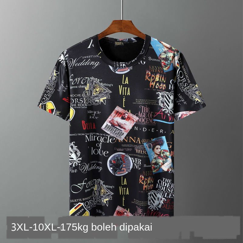 3XL-10XL custom large size men's clothing, fat t-shirt, large size t-shirt, large size shirt, loose t-shirt, casual t-shirt, short sleeve t-shirt, 2020 new european and american versatile trend slim large size short sleeve t-shirt men