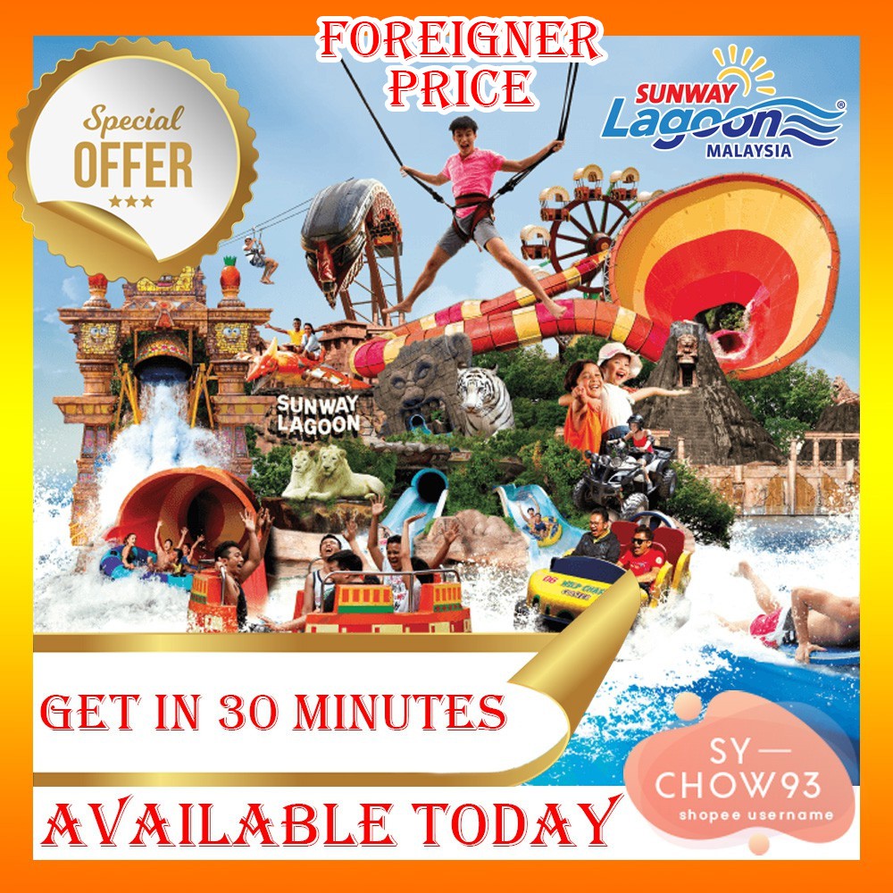 Sunway Lagoon Foreigner Ticket Kuala Lumpur Promotion Shopee Malaysia