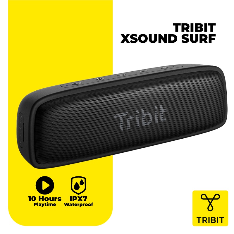 Tribit Xsound Surf Bluetooth Speaker  - IPX7 Waterproof, Bluetooth 5.0, TWS Pairing, 10 Hours Playtime, Type C Charging