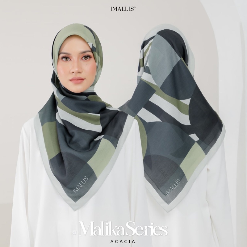 MALIKA SERIES SQUARE BAWAL PRINTED COTTON VOILE ACACIA | Shopee Malaysia