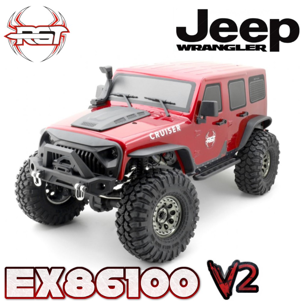 RGT EX86100 V2 Jeep Wrangler Rubicon RC Rock Cruiser Crawler 1/10 RTR |  Shopee Malaysia