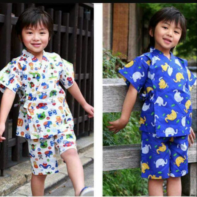 Kids Jinbei Yukata Japanese Casual Kimono Shopee Malaysia