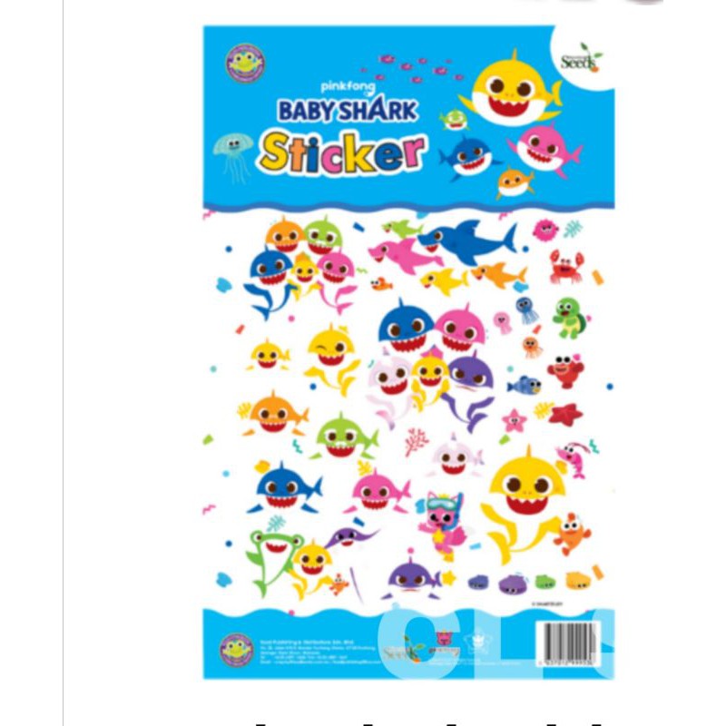 Buy 3d Sticker Pinkfong Baby Shark Green Blue Cartoon Famous Seetracker Malaysia