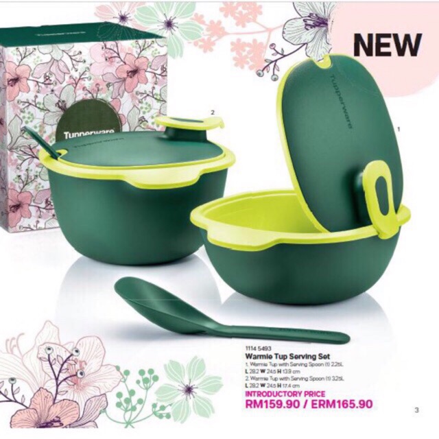 TUPPERWARE Warmie Tup Serving Set with Gift box