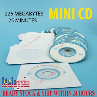 Mini CD-R Blank 25minutes 225MB 3INCH 8CM 225MB ideal for Data/Tex/Audio/Video/Photography Use