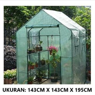 1 Set Garden Greenhouse With Outer Pvc Pe Cover Set Rumah Hijau Shopee Malaysia